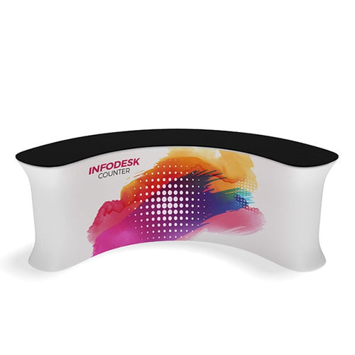 Waveline InfoDesk Trade Show Counter - Kit 04CI | Tension Fabric Graphics | expogoods.com