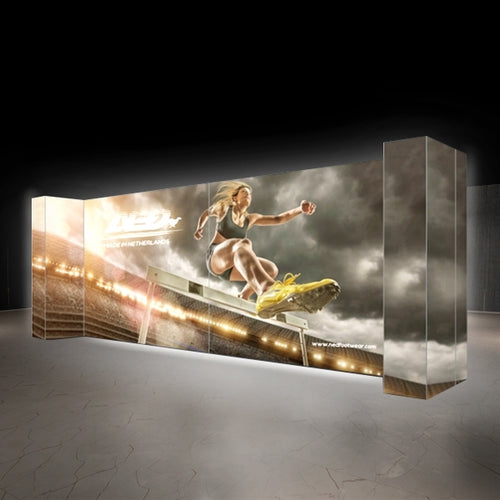 20ft x 7.5ft Lumiere Light Wall Backlit Configuration H Display | Double-Sided | expogoods.com